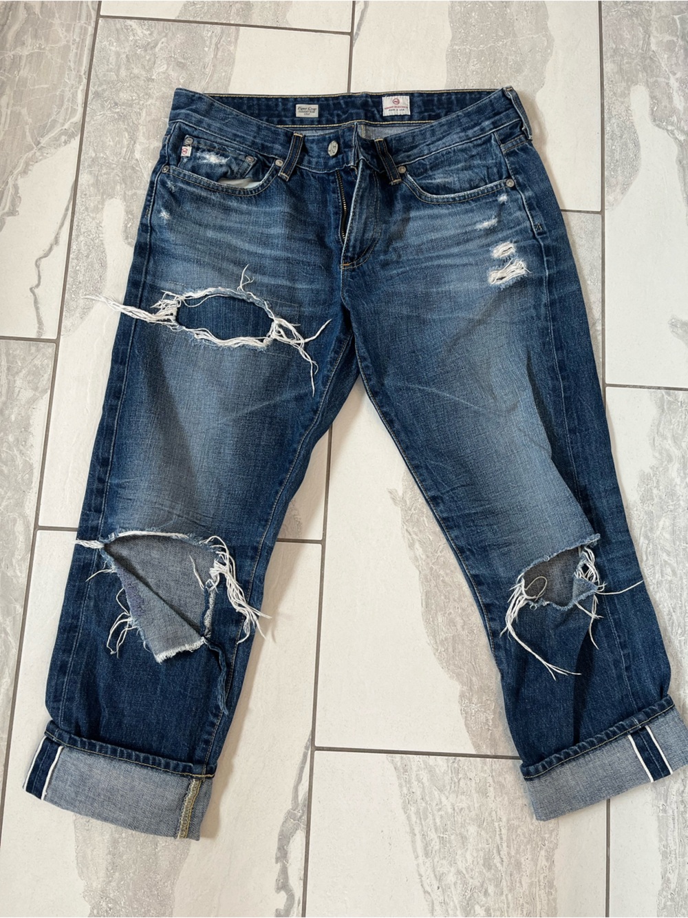 Ag Adriano Goldschmied Dark Indigo Denim Jeans